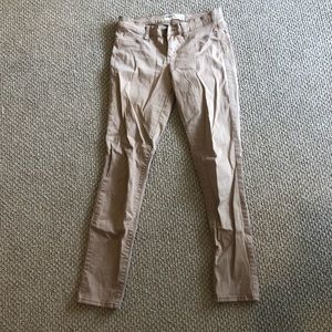 Beige low rise jeggings